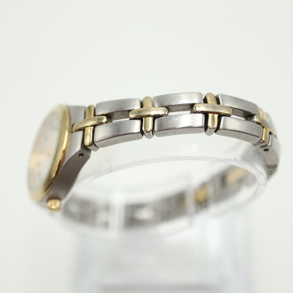 Fossil F2 Two Tone Womens 23mm Round Date Watch 6" Bracelet ES9439 w New Battery - Picture 9 of 12